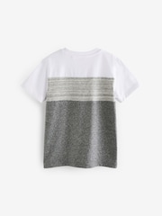 Grey Colourblock Short Sleeve 100% Cotton T-Shirt (3-16yrs) - Image 2 of 3