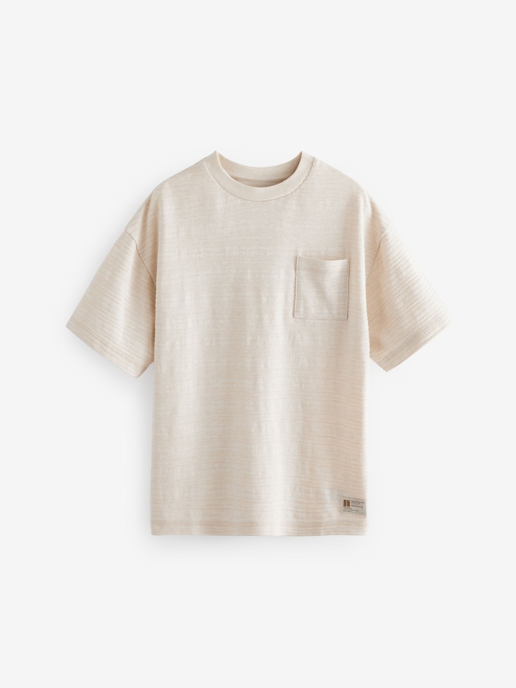 Natural Texture Relax Fit Textured T-Shirt (3-16yrs) - Image 1 of 4 Natural Texture Relax Fit Textured T-Shirt (3-16yrs) - Image 1 of 4