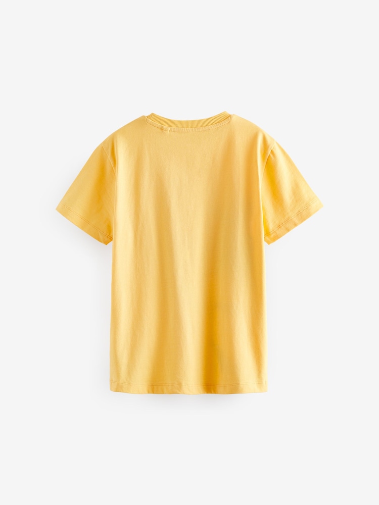 Yellow Shark Snorkel 100% Cotton Short Sleeve Graphic T-Shirt (3-16yrs) - Image 2 of 3