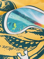 Yellow Shark Snorkel 100% Cotton Short Sleeve Graphic T-Shirt (3-16yrs) - Image 3 of 3