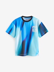Blue All-Over Print Short Sleeve T-Shirt (3-16yrs) - Image 1 of 3