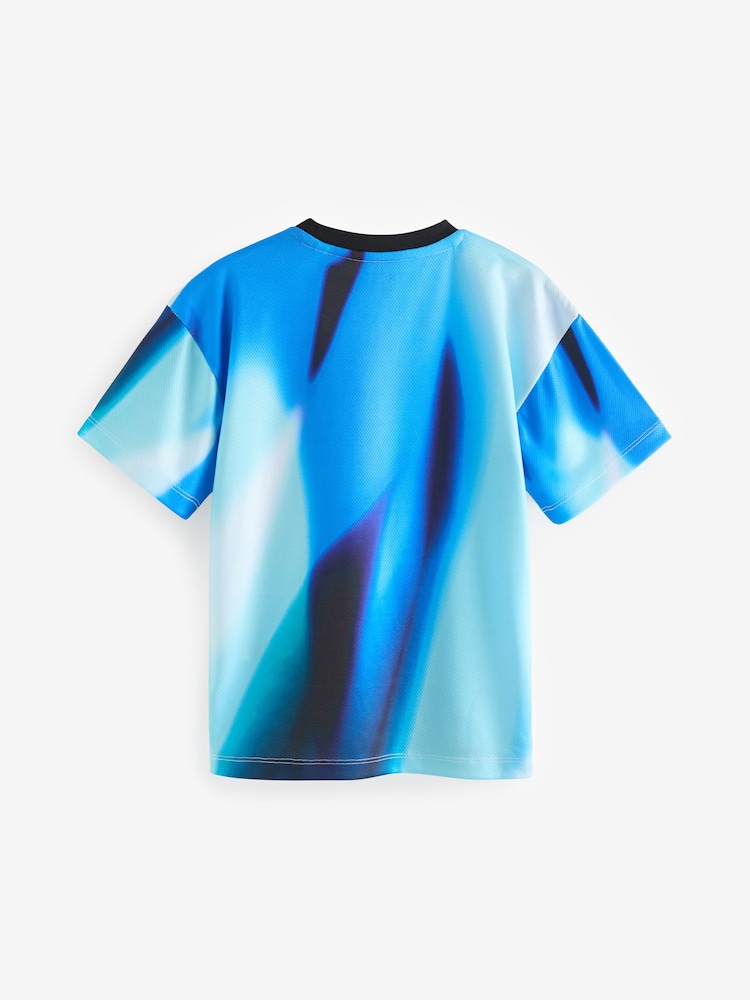 Blue All-Over Print Short Sleeve T-Shirt (3-16yrs) - Image 2 of 3