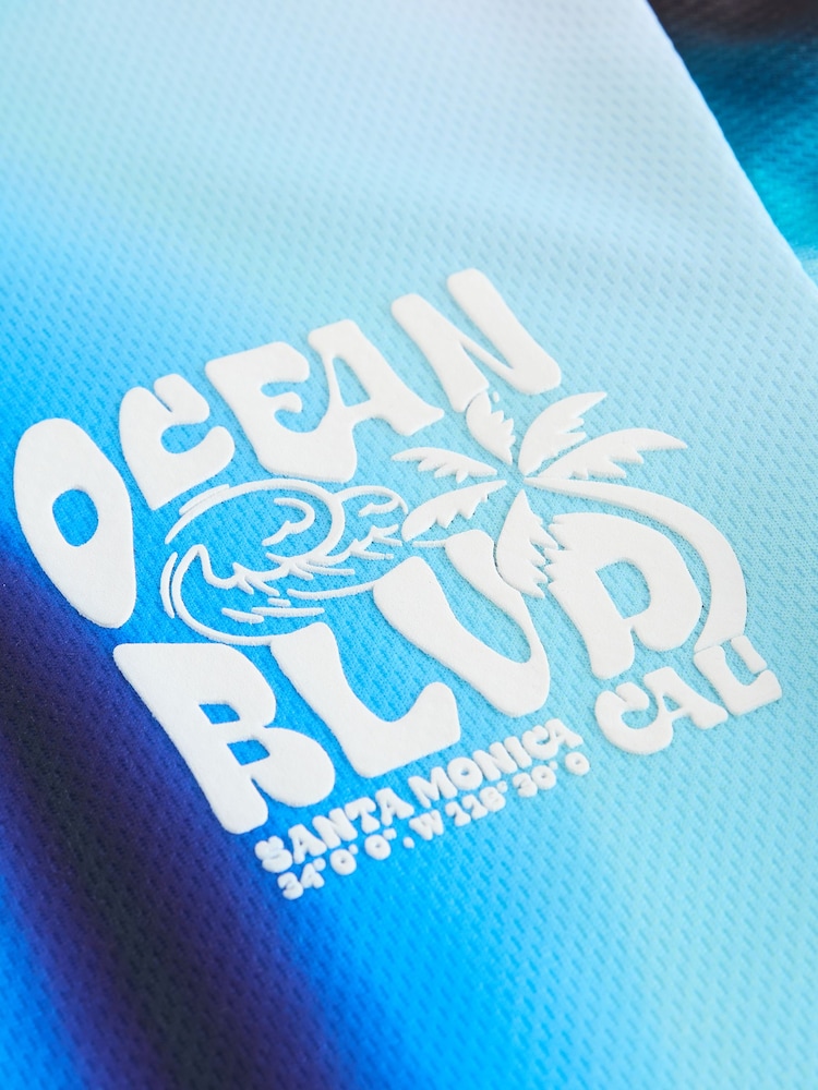 Blue All-Over Print Short Sleeve T-Shirt (3-16yrs) - Image 3 of 3