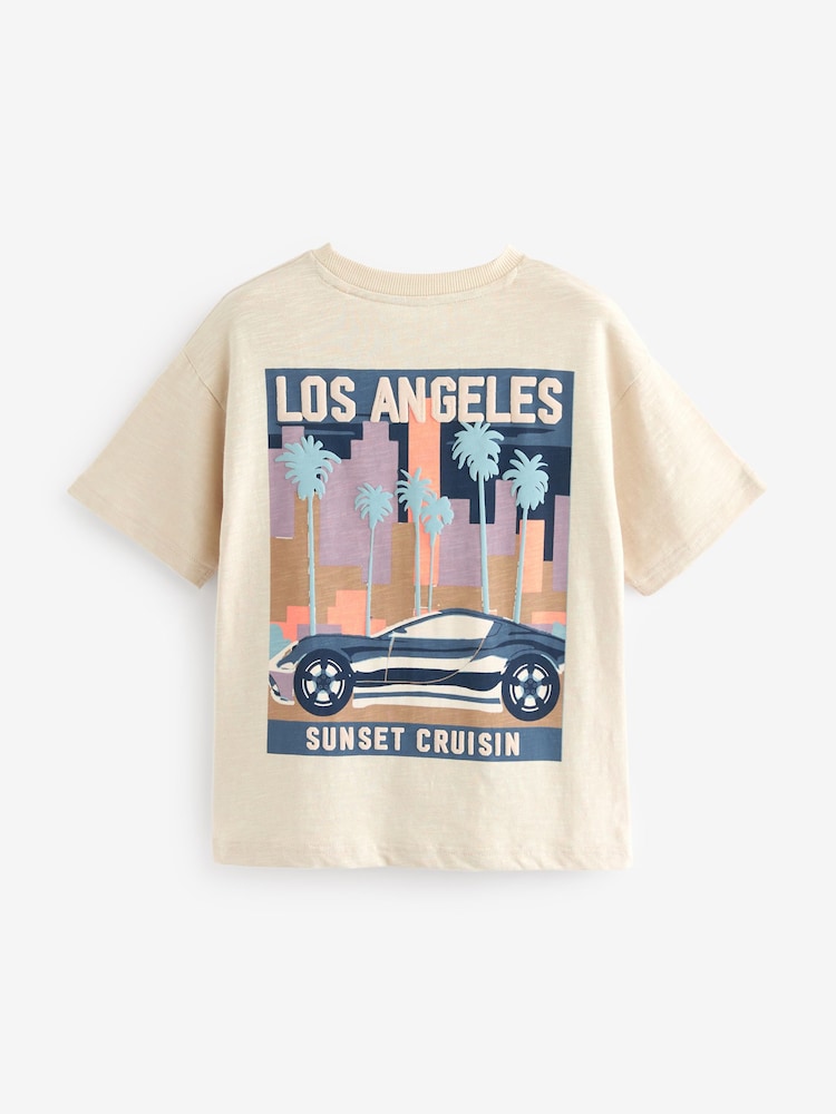 Creme - Kurzärmeliges T-Shirt mit Grafikprint in Relaxed-Fit (3–16 J.) - Bild 2 von 3 Creme - Kurzärmeliges T-Shirt mit Grafikprint in Relaxed-Fit (3–16 J.) - Bild 2 von 3