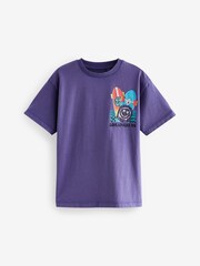 Purple Skate 100% Cotton Short Sleeve Graphic T-Shirt (3-16yrs) - Image 1 of 4