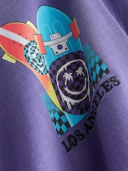 Purple Skate 100% Cotton Short Sleeve Graphic T-Shirt (3-16yrs) - Image 3 of 4