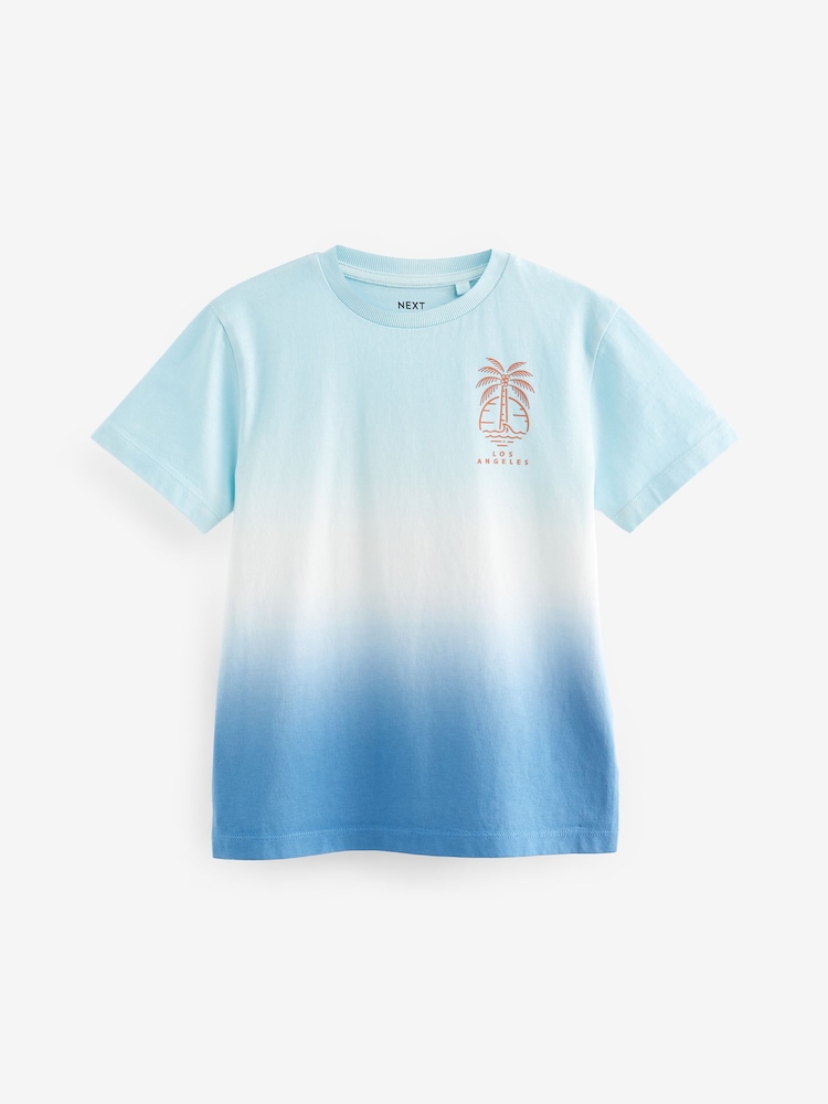 Blue Relaxed Fit Tie-Dye Short Sleeve 100% Cotton T-Shirt (3-16yrs) - Image 1 of 3