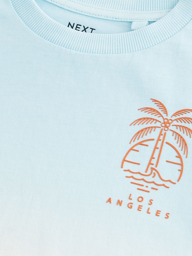 Blue Relaxed Fit Tie-Dye Short Sleeve 100% Cotton T-Shirt (3-16yrs) - Image 3 of 3