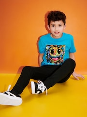 Blue Graffiti Smile 100% Cotton Short Sleeve Graphic T-Shirt (3-16yrs) - Image 2 of 7