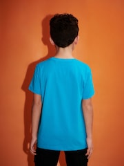 Blue Graffiti Smile 100% Cotton Short Sleeve Graphic T-Shirt (3-16yrs) - Image 3 of 7