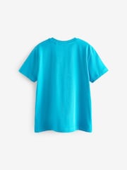 Blue Graffiti Smile 100% Cotton Short Sleeve Graphic T-Shirt (3-16yrs) - Image 6 of 7