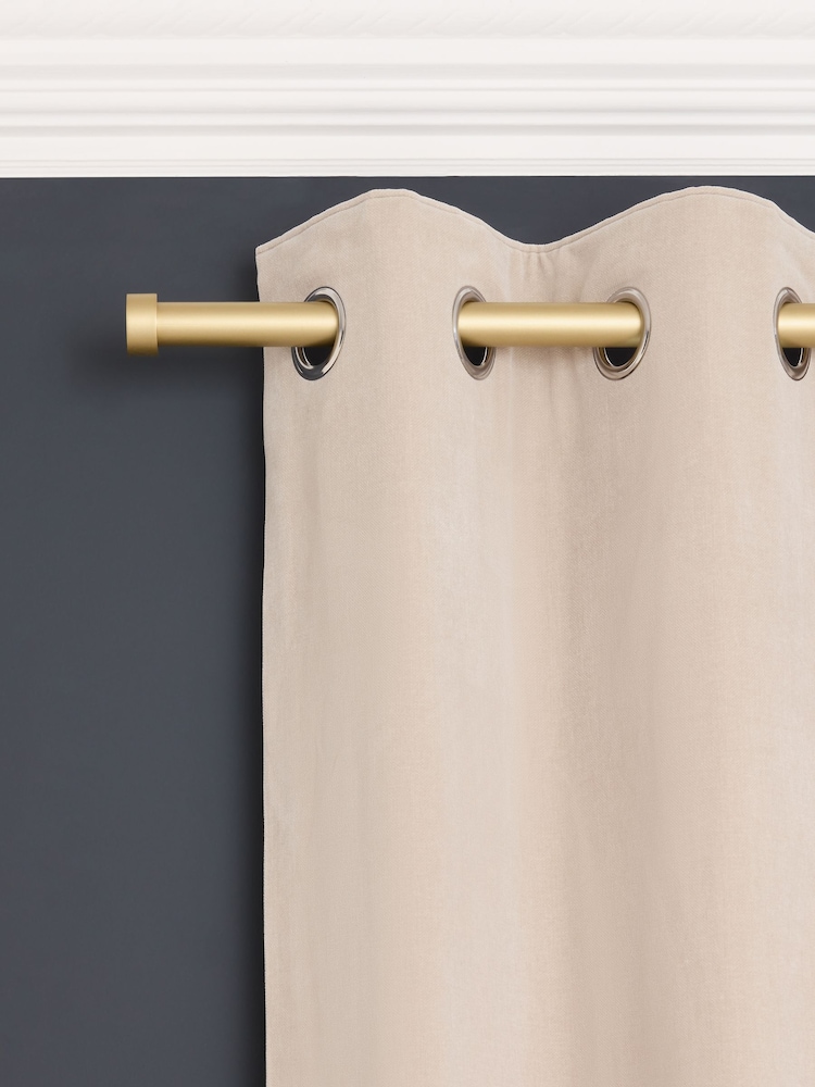Gold Stud Finial Extendable 28mm Curtain Pole Kit - Image 2 of 5
