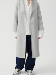 American Vintage Grey Dadoulove Longline Wool Coat - Image 1 of 4