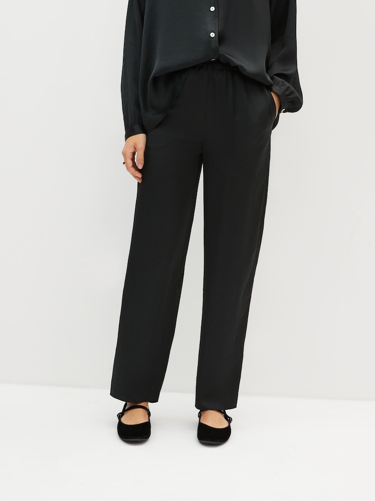 American Vintage Widland Relaxed Straight Leg Black Trousers - Image 1 of 1