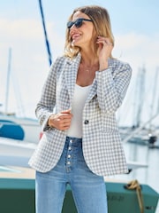 Sosandar Grey Dogtooth Blazer - Image 1 of 5