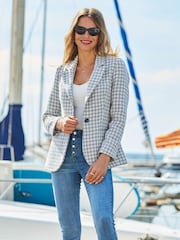Sosandar Grey Dogtooth Blazer - Image 3 of 5