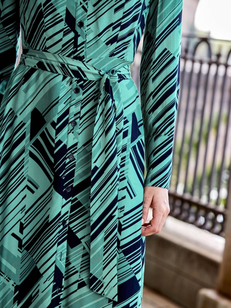 Sosandar Multi/White Midi Shirt Dress - Image 4 of 4
