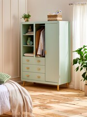 Sage Green Alix Kids Triple Wardrobe - Image 2 of 7