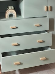 Sage Green Alix Kids Triple Wardrobe - Image 5 of 7