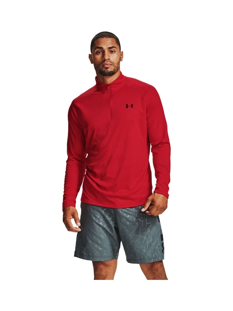 Under Armour Dark Red Tech Quarter Zip Fleece - Image 1 of 6