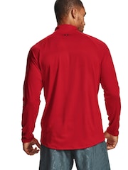 Under Armour Dark Red Tech Quarter Zip Fleece - Image 2 of 6