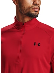 Under Armour Dark Red Tech Quarter Zip Fleece - Image 4 of 6