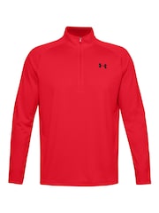 Under Armour Dark Red Tech Quarter Zip Fleece - Image 5 of 6