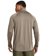 Under Armour Taupe Brown Tech Quarter Zip Fleece - Image 2 of 5