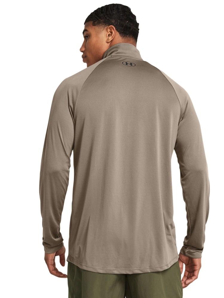 Under Armour Taupe Brown Tech Quarter Zip Fleece - Image 2 of 5