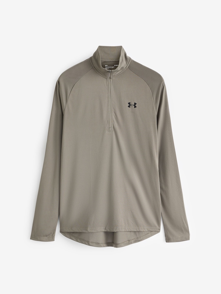 Under Armour Taupe Brown Tech Quarter Zip Fleece - Image 5 of 5
