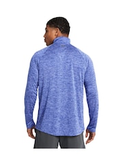 Under Armour Light Ground Blue Tech 2.0 1/2 Zip Top - Image 2 of 4