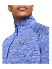 Under Armour Light Ground Blue Tech 2.0 1/2 Zip Top - Image 3 of 4