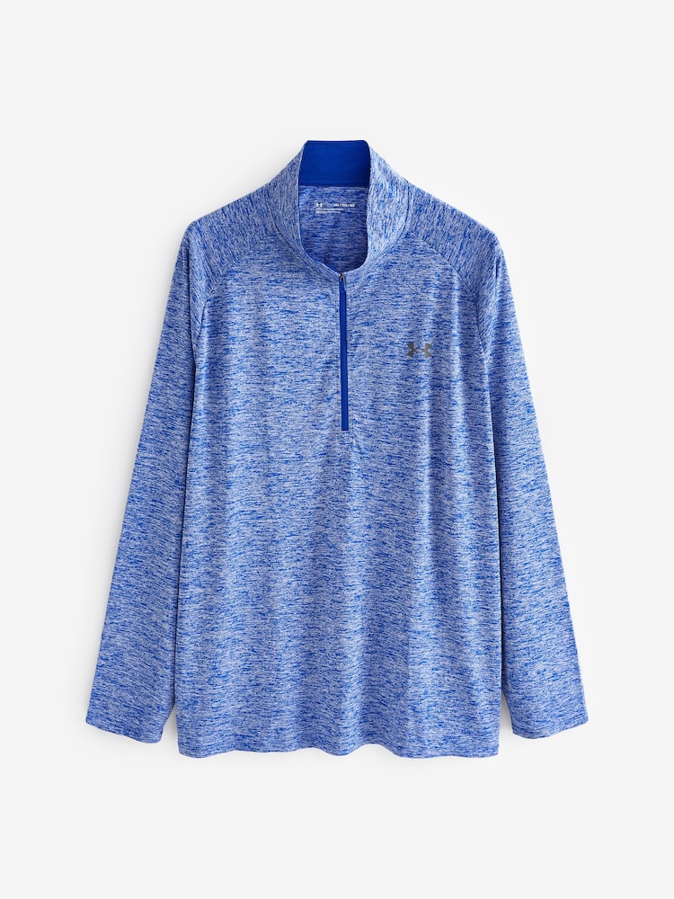 Under Armour Light Ground Blue Tech 2.0 1/2 Zip Top - Image 4 of 4