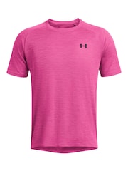 Under Armour Pink Tech Textured T-Shirt - Image 1 of 2