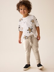 Stone Lightweight 100% Cotton Jersey Joggers (3mths-7yrs) - Image 2 of 8