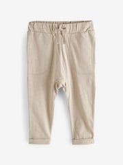 Stone Lightweight 100% Cotton Jersey Joggers (3mths-7yrs) - Image 5 of 8