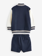 Navy Blue Letterman and Shorts Set (3mths-7yrs) - Image 6 of 7