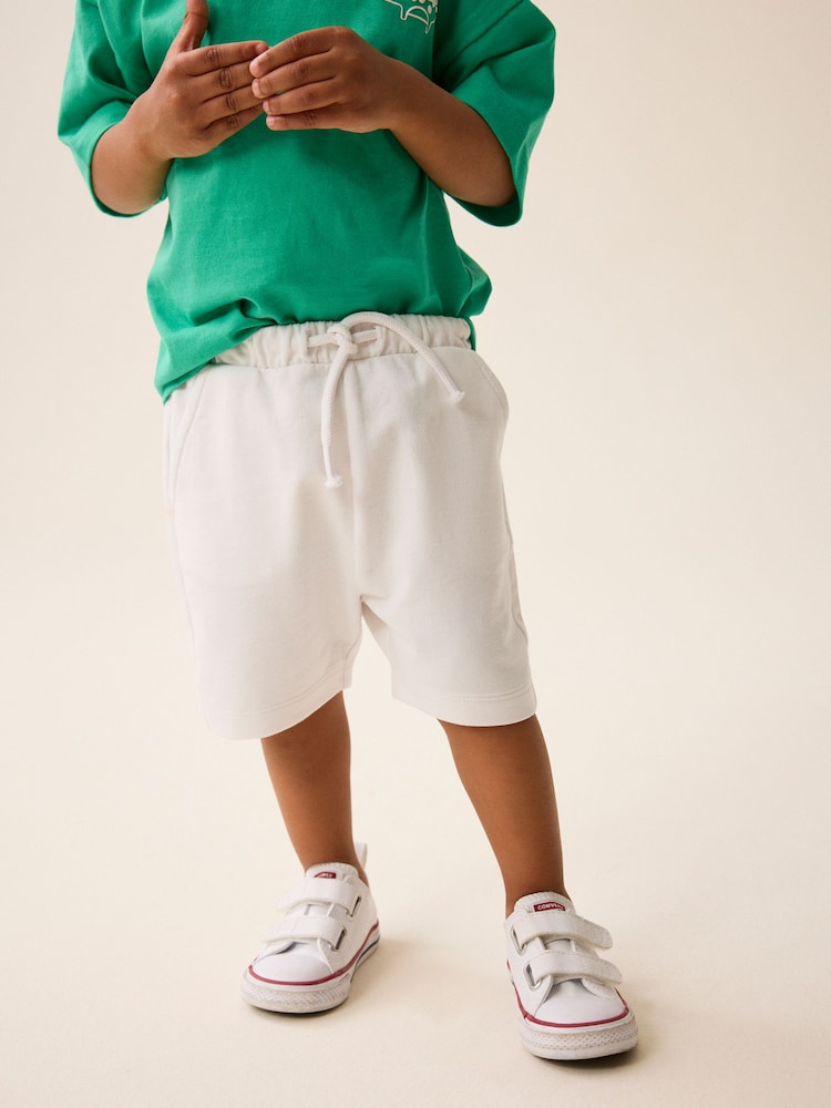 Weiß - Jersey-Shorts aus 100% Baumwolle (3 Monate–7 Jahre) - Bild 1 von 6 Weiß - Jersey-Shorts aus 100% Baumwolle (3 Monate–7 Jahre) - Bild 1 von 6
