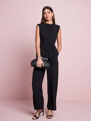 Black Cowl Neck Jumpsuit - Image 2 of 4