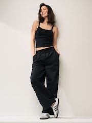 Black Nylon Track Boxer Trousers - Image 1 of 6