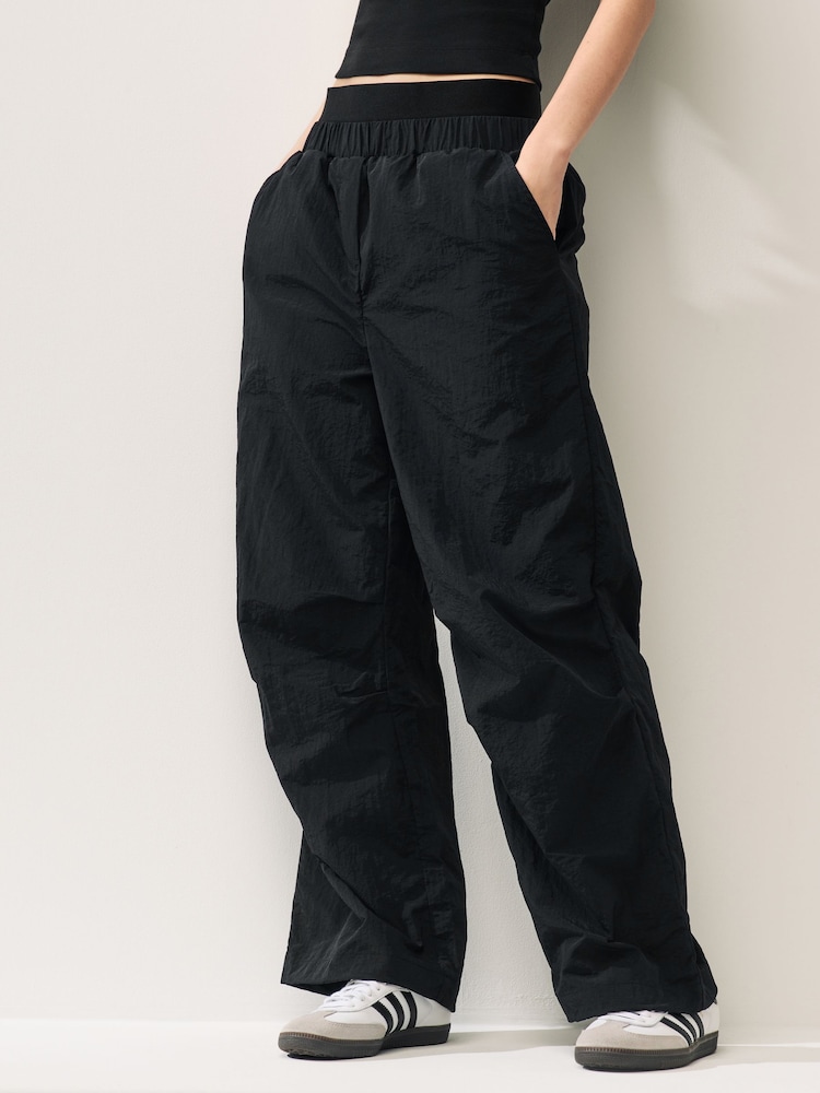 Black Nylon Track Boxer Trousers - Image 2 of 6 Black Nylon Track Boxer Trousers - Image 2 of 6