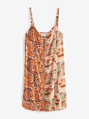 Brown Mini Tie Front Summer Dress - Image 5 of 6