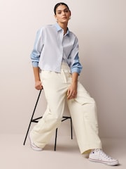 Ecru White Nylon Track Boxer Trousers - Image 2 of 6