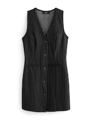 Black Stripe Jersey Blazer Mini Dress - Image 5 of 6