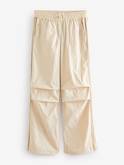 Natural/Ecru Side Stripe Nylon Track Joggers - Image 6 of 8