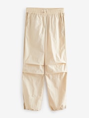 Natural/Ecru Side Stripe Nylon Track Joggers - Image 7 of 8