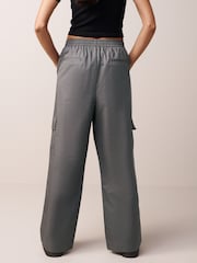 Charcoal Grey Wide Leg Cargo Trousers - Image 3 of 6