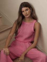 Pink Premium 100% Linen Top - Image 1 of 6