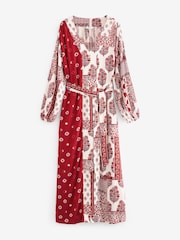 Red Summer Maxi Kaftan Dress - Image 5 of 6
