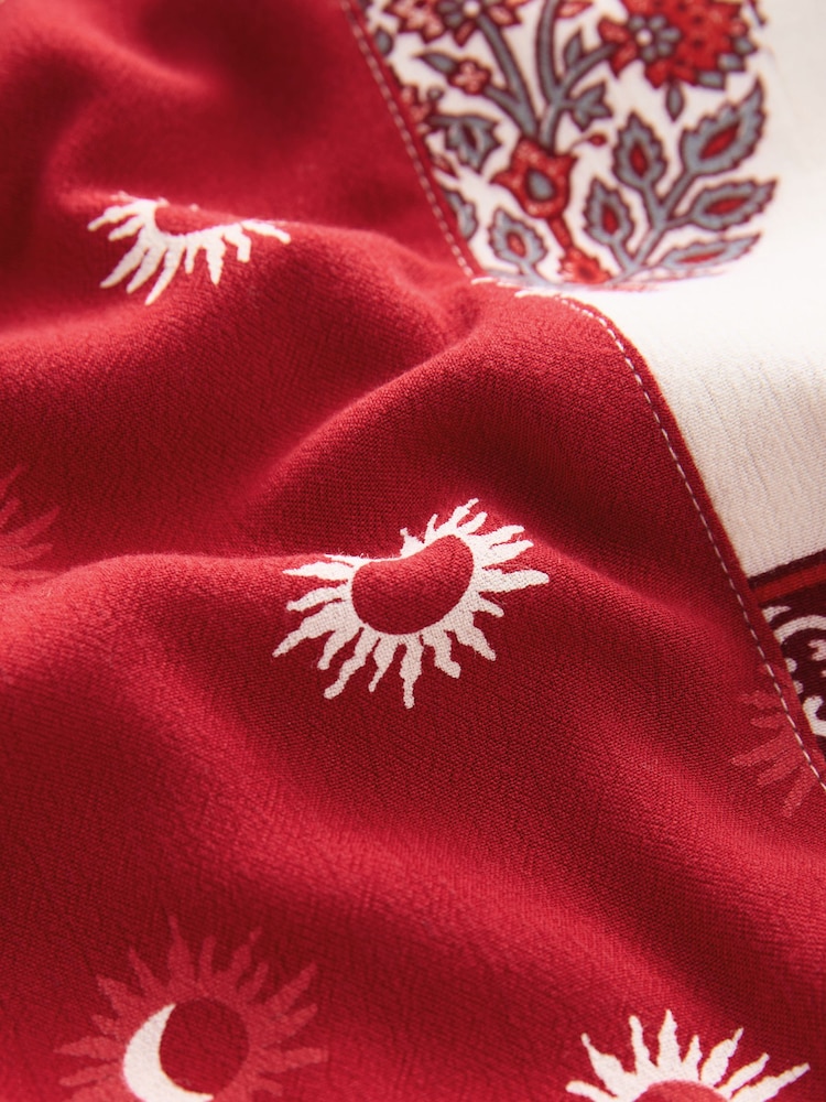 Red Summer Maxi Kaftan Dress - Image 6 of 6